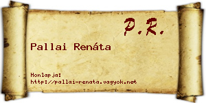 Pallai Renáta névjegykártya